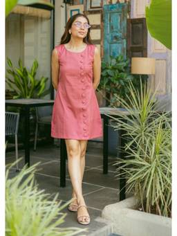 Sajke - Peach Meet Me For Coffee Dress