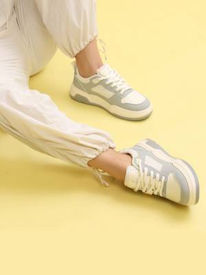 Buy Yoho Zing Women'S Dual Tone Colour Block Rope Laces Grey