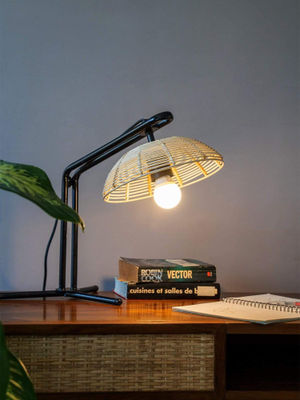 Buy Freedom Tree Raffin Rattan/Wicker Neutral Table Lamp Online