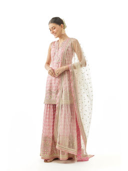 Gopi Vaid - Dhruvi Kurta with Sharara and Dupatta- Pink