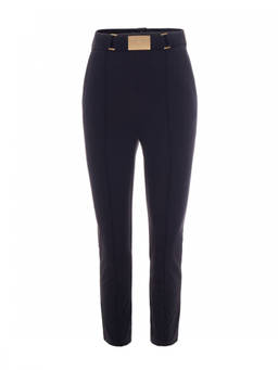 Elisabetta Franchi - Black Slim Flat Front Pant (30)