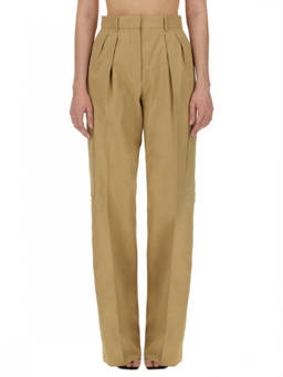Sportmax - Beige Relaxed Pleated Pant
