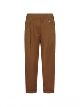 Brunello Cucinelli - Brown Tapered Flat Front Pant (26)