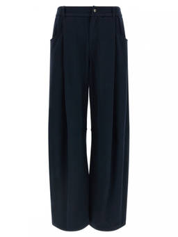 Brunello Cucinelli - Navy Blue Relaxed Pleated Pant