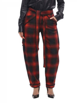 Stella McCartney - Red Tapered Flat Front Pant