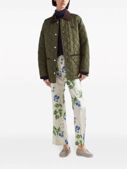 PRADA - White Floral Twill Trouser (26)