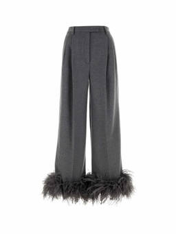 PRADA - Grey Wide Leg Pant (24)