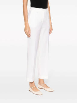 Parosh - White High-Waist Tailored Cropped Trouser (28)