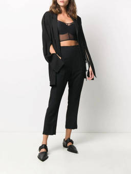 Ann Demeulemeester - Black Cropped Straight Trouser (26)