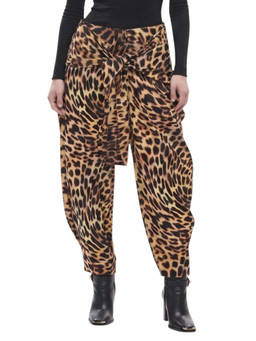 Stella McCartney - Brown Animal Print Pleated Pant