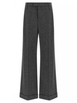 Brunello Cucinelli - Grey Relaxed Flat Front Pant