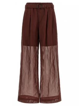 Brunello Cucinelli - Maroon Loose Pleated Pant