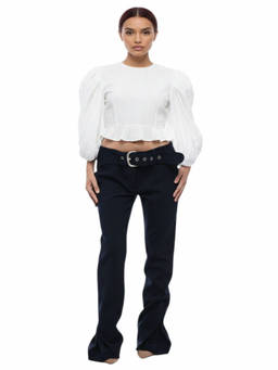 OFF-WHITE - Dark Blue Slim Pleated Pant