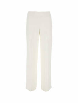 Stella McCartney - White Stretch Crepe Wide-Leg Pant (24)