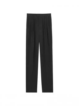 Saint Laurent - Black Straight Pleated Pant