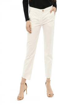 Woolrich - White Regular Flat Front Pant