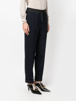 Parosh - Blue Drawstring-Waist Trouser (24)