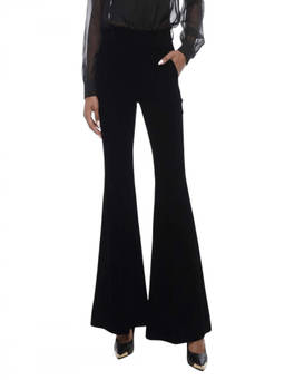 Saint Laurent - Black Flared Flat Front Pant (30)