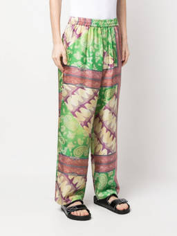 Aries - Multi-Color Multicolour Printed Silk Trouser