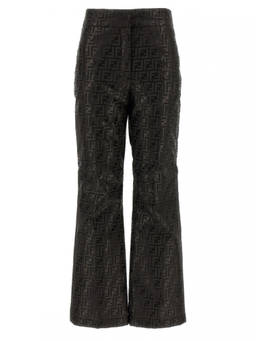 Fendi - Brown High Waisted Logo Pant (28)