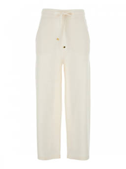 Elisabetta Franchi - White Regular Drawstring Pant