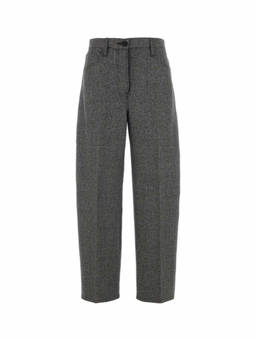 PRADA - Grey Embroidered Glencheck Pant (26)
