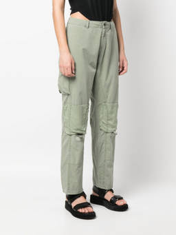 JOHN ELLIOTT - Green Olive Cotton Cargo Trouser (26)