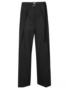 Erika Cavallini Semi-Couture - Black Wool Twill Amelia Trouser (28)