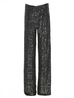 Parosh - Black Straight Flat Front Pant