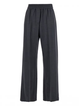 Brunello Cucinelli - Grey Wool Wide-Leg Trouser