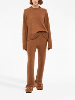 Alanui - Brown Brown Fringe Detail Kni Ttrousers (24)