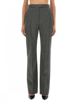 Alexander McQueen - Grey Straight Flat Front Pant