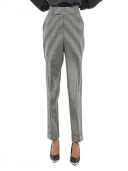 Parosh - Blackwhite Slim Flat Front Pant (28)