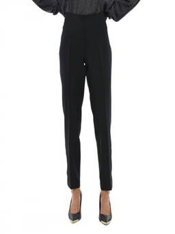 Parosh - Black Straight Flat Front Pant (30)