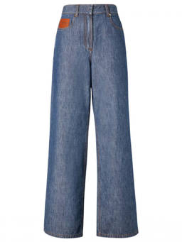 Fendi - Blue Flared Flat Front Jeans