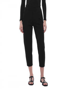 Stella McCartney - Black Tapered Flat Front Pant (23)