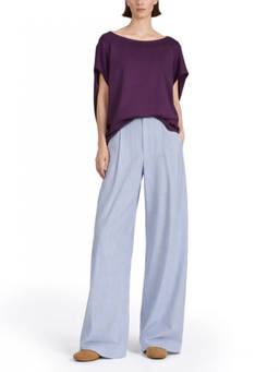 Dries Van Noten - Blue Loose Flat Front Pant