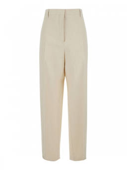 Dries Van Noten - Beige Regular Flat Front Pant