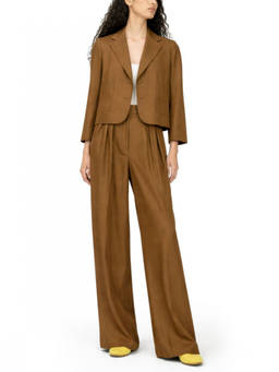 Dries Van Noten - Brown Relaxed Pleated Pant (28)