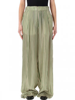 Dries Van Noten - Green Loose Flat Front Pant (28)