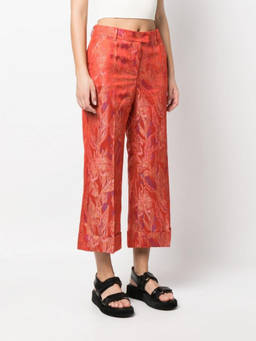 Alberto Biani - Red Floral Print Trouser (26)