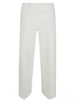 Avenue Montaigne - White Cropped Frayed Denim Trouser (26)