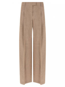 Brunello Cucinelli - Beige Loose Pleated Pant (28)