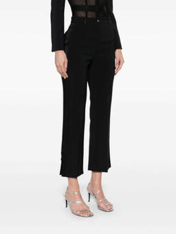 Elisabetta Franchi - Black Satin-Trim Crepe Trouser (30)