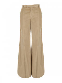 Brunello Cucinelli - Beige Relaxed Flat Front Pant