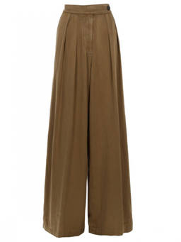 Dries Van Noten - Brown Relaxed Pleated Pant (28)