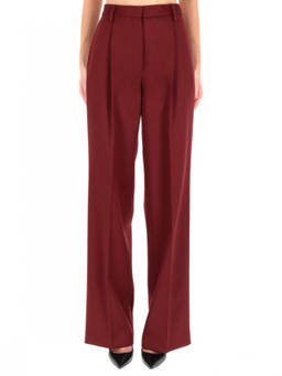 Dries Van Noten - Red Tailored Flat Front Pant (28)