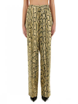 Dries Van Noten - Green Relaxed Flat Front Pant (26)