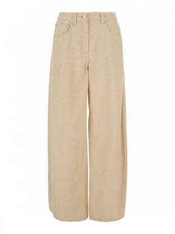 Brunello Cucinelli - Beige Loose Flat Front Pant