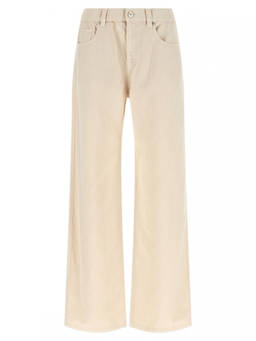 Brunello Cucinelli - Beige Relaxed Flat Front Pant (30)